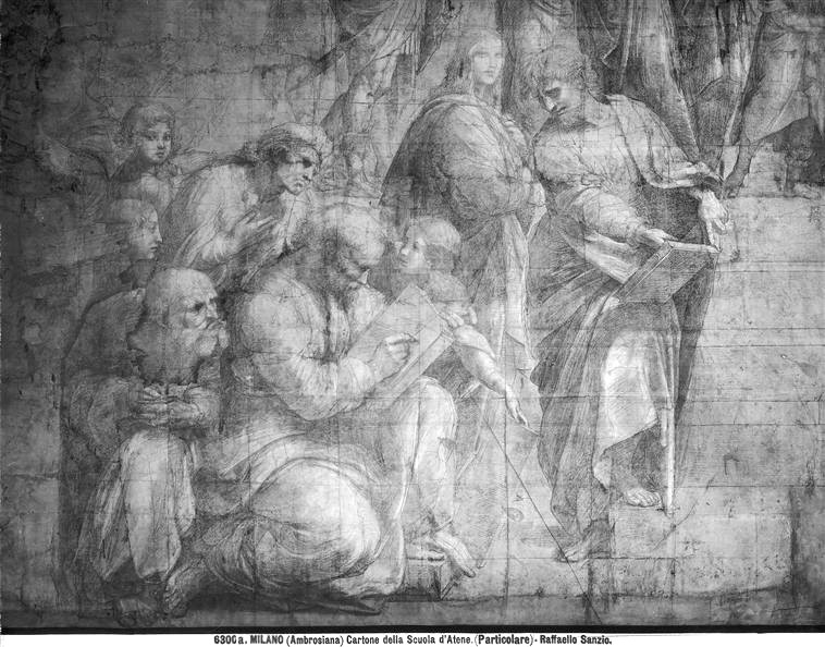 Milano Ambrosiana - Cartone della Scuola di Atene - Raffaello Sanzio